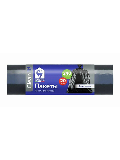 Пакеты для мусора 240 л, 20 шт, Lomberta, 721659
