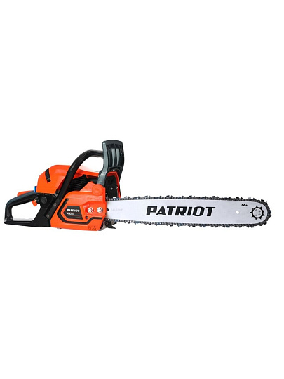 Пила цепная бензиновая, Patriot, 3.4 л.с., 2500 Вт, длина шины 50 см, шаг цепи 0.325 дюйм, 76 звеньев, PT5220