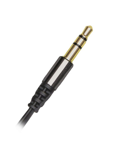 Кабель AUX, OLMIO, Jack-Jack, плоский, 3.5 mm, черный, 038642