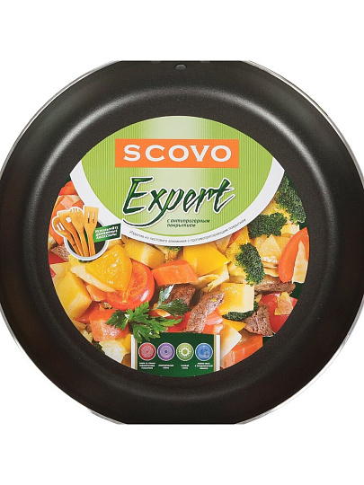 Сковорода алюминий, 26 см, антипригарное покрытие, Scovo, Expert, СЭ-024