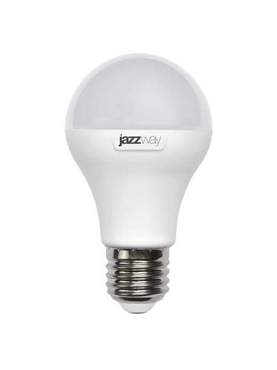 Лампа светодиодная E27, 15 Вт, 150 Вт, груша, 5000 К, холодный белый свет, JazzWay, PLED- SP A60