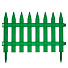 Забор декоративный пластмасса, Palisad, Частокол №1, 28х300 см, зеленый, ЗД01 - фото 3