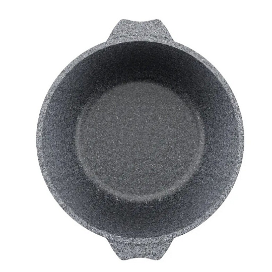 Кастрюля алюминий, антипригарное покрытие, 3 л, крышка стекло, Мечта, Premium grey, 43901, серая