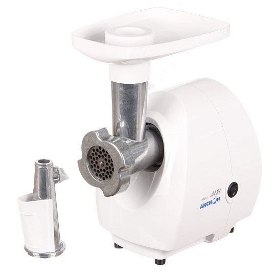 Мясорубка электрическая Аксион, М21-04, 1000 Вт, 0.8 кг/мин, 1 насадка, для приготовления колбасок, шнековая соковыжималка
