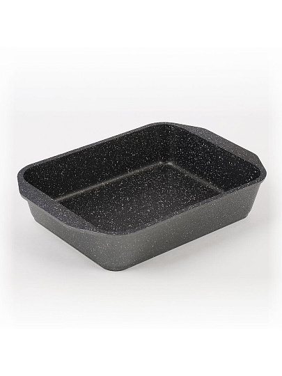 Форма для запекания алюминий, 22х33х5.5 см, антипригарное покрытие, прямоугольная, черная, Мечта, Гранит, 93701