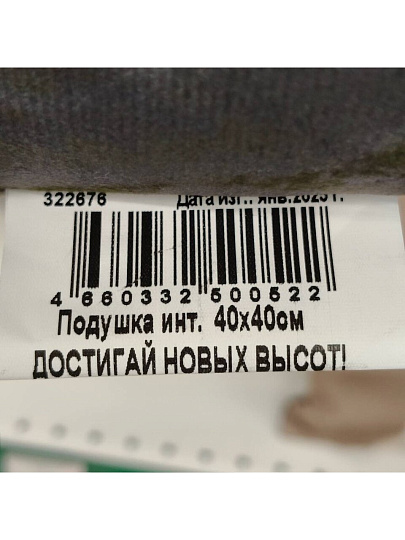 Подушка декоративная, 40х40 см, Достигай новых высот, 100% полиэстер