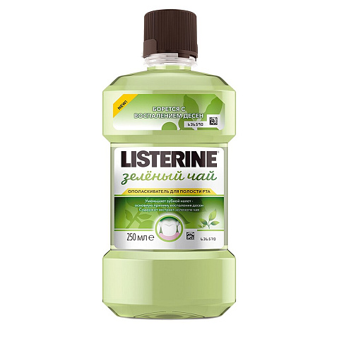 Ополаскиватель для полости рта Listerine, Зеленый чай, 250 мл