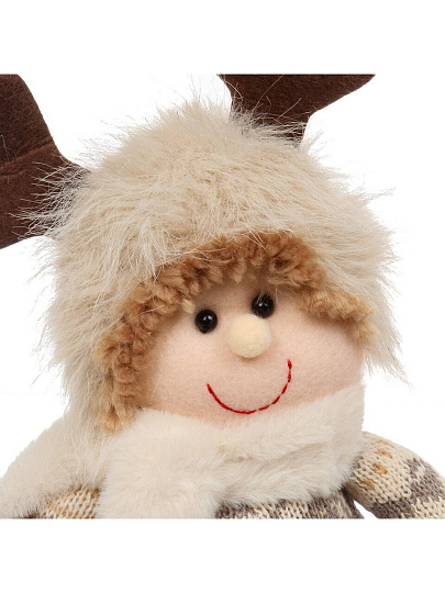 Фигурка декоративная текстиль, Мальчик, 20 см, коричневая, Y4-9439