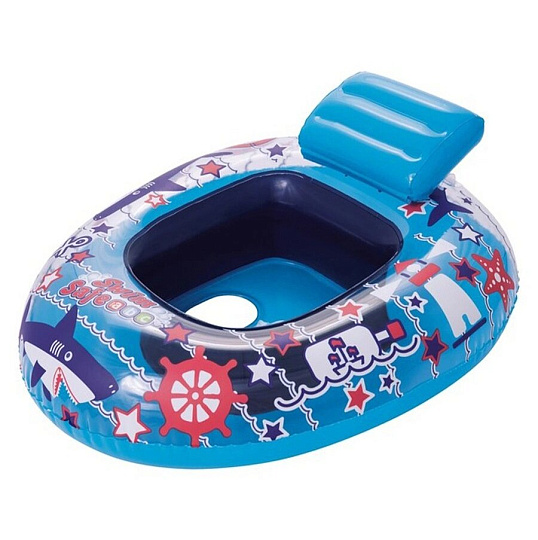 Круг надувной 76х65 см, Bestway, Baby Watercraft, с сидением, 6-18 месяцев, в ассортименте, 34126