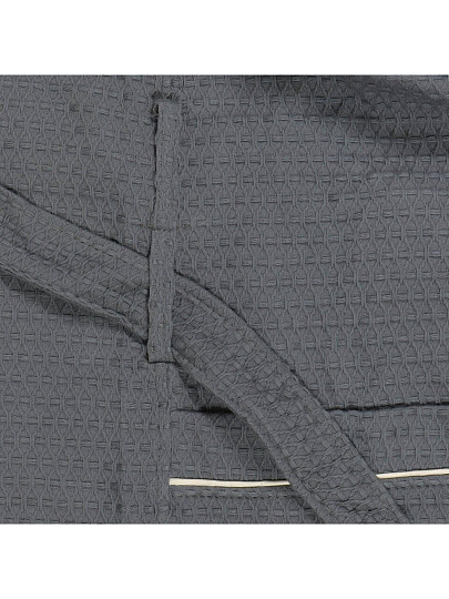 Халат унисекс, вафельный, 100% хлопок, серый, XL-XXL, 52-54, Barkas, AI-0106020