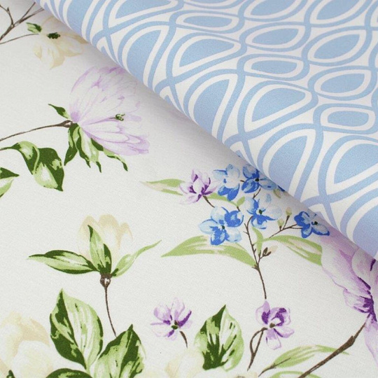 Постельное белье 2-спальное, простыня 180х220 см, 2 наволочки 70х70 см, пододеяльник 175х215 см, Teodora, ранфорс, Бриар 4709-1+4708-а3