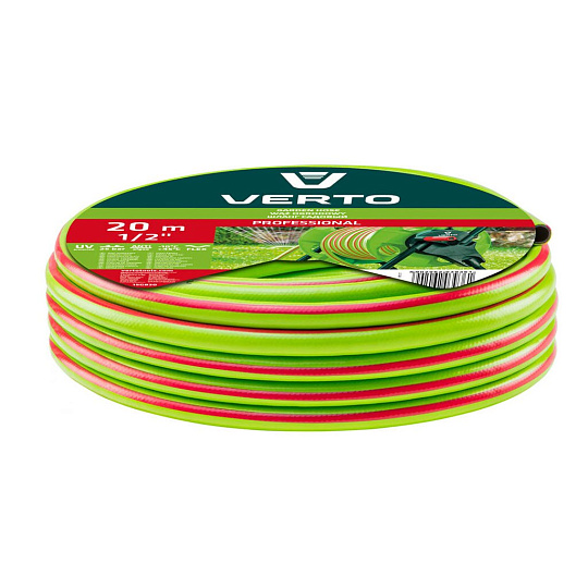 Шланг садовый 20 м, 1/2" PROFESSIONAL, VERTO, 15G820