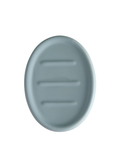 Мыльница Zenfort, Soft, керамика, 9х12.5х2.5 см, голубая