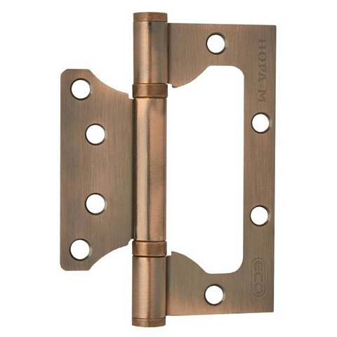 Петля накладная для деревянных дверей, Нора-М, 100х75х2.5 мм, универсальная, 800-FHP-ЕСО AC, 15528, медь
