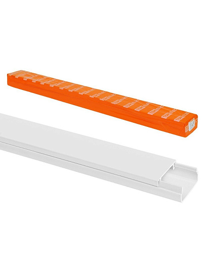 Кабель-канал пластик, 20х10 мм, 2 м, 1 мм, белый, TDM Electric, SQ0402-1004