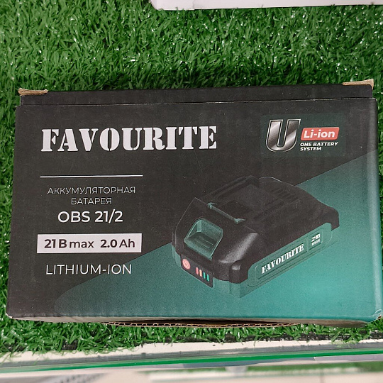 Батарея аккумуляторная 2000 мА·ч, Li-Ion, 21 В, Favourite, OBS 21/2, 150000212