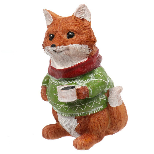 Фигурка декоративная полистоун, Лиса, 10х14.5 см, Y4-9793