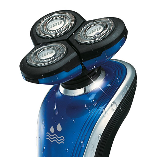 Электробритва аккумуляторная, Centek, сеточная, сухое/влажное бритье, 3 бритвенные головки, пластик, CT-2170