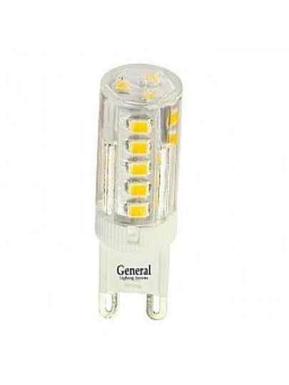 Лампа светодиодная G9, 5 Вт, 220 В, капсула, 4500 К, нейтральный белый свет, General Lighting Systems, Р, 653900