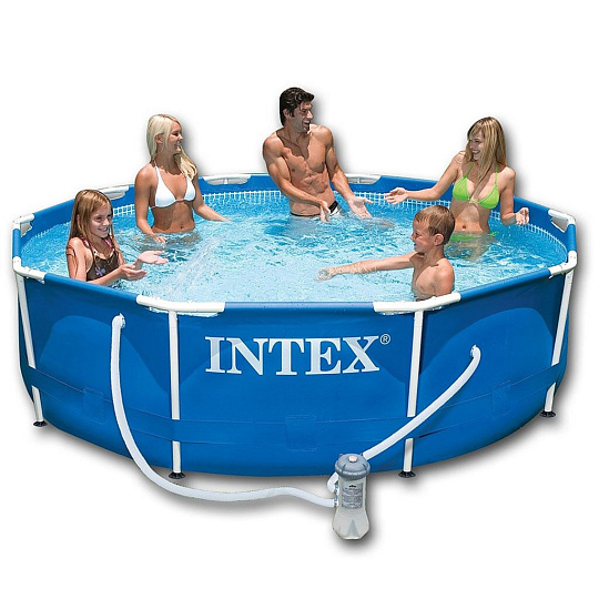 Бассейн каркасный Intex, 305х76 см, Metal Frame, 28202NP, фильтр-насос, 4485 л, сливной клапан