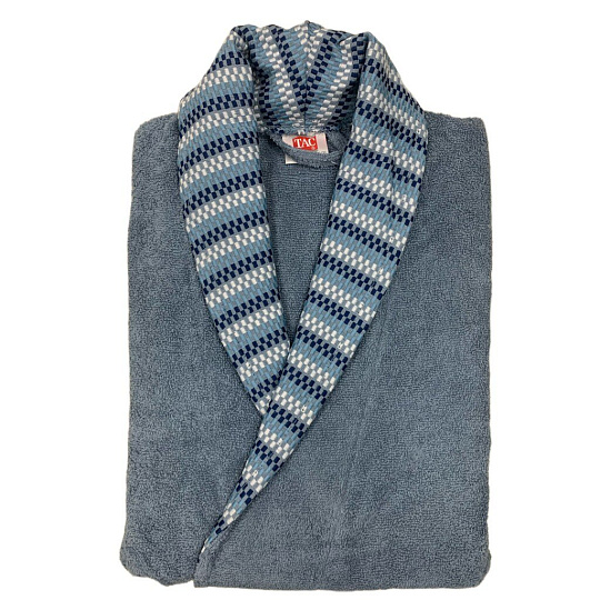 Халат унисекс, махровый, 100% хлопок, индиго, L-XL, ТАС, Indido, 6 121