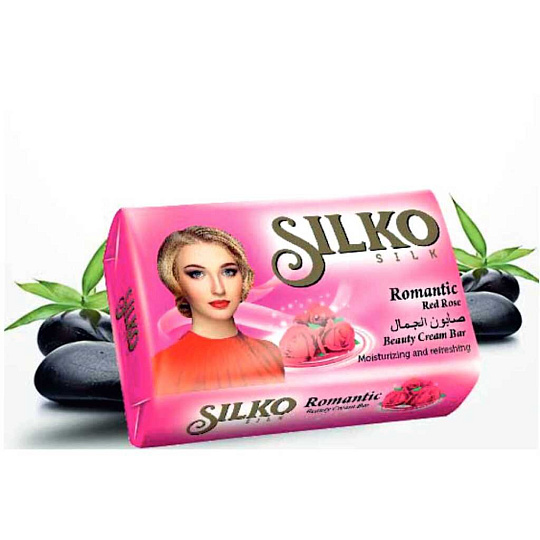 Мыло Silko Silk, Красная роза, 140 г