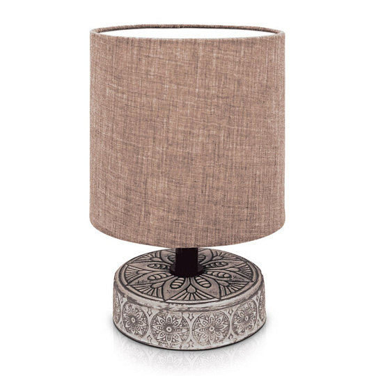 Светильник настольный E14, 60 Вт, коричневый, абажур коричневый, Лючия, Лима 455, 55891