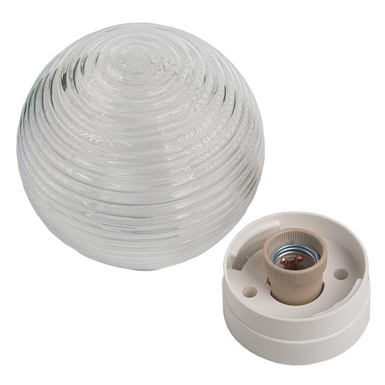 Светильник General Lighting Systems, НББ 64-60-025, 60 Вт, E27, на 1 лампочку, IP40, 18х18х14 см, прямой, шар-стекло, 437856