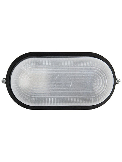 Светильник под лампу General Lighting Systems, ЖКХ 1401 НБП/НПП, 60 Вт, E27, на 1 лампочку, IP65, 21.5х10.5х8 см, без решетки, оцинкованный, черный, GCF-O-E27-60-IP65