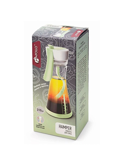 Соусник стекло, пластик, Apollo, Hamper, с крышкой, HMP-01