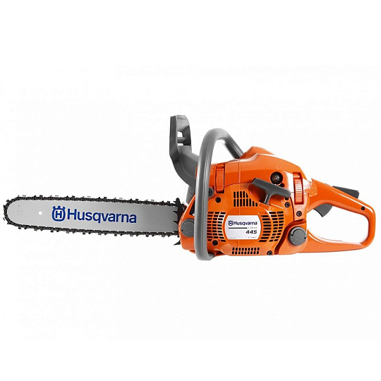 Пила цепная бензиновая, Husqvarna, 2.9 л.с., 2100 Вт, длина шины 33 см, шаг цепи 0.325 дюйм, 64 звена, 445, 9671566-75