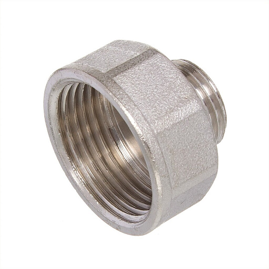 Переходник 3/4"х1", ш-г, никель, РосТурПласт