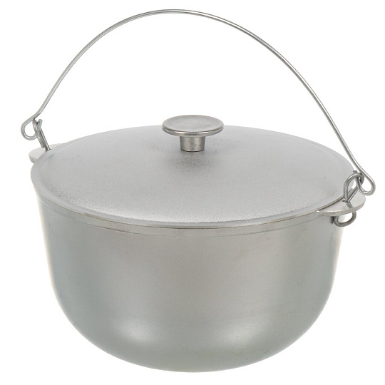 Казан алюминий, 6 л, с крышкой, с дужкой, Гардарика, 601