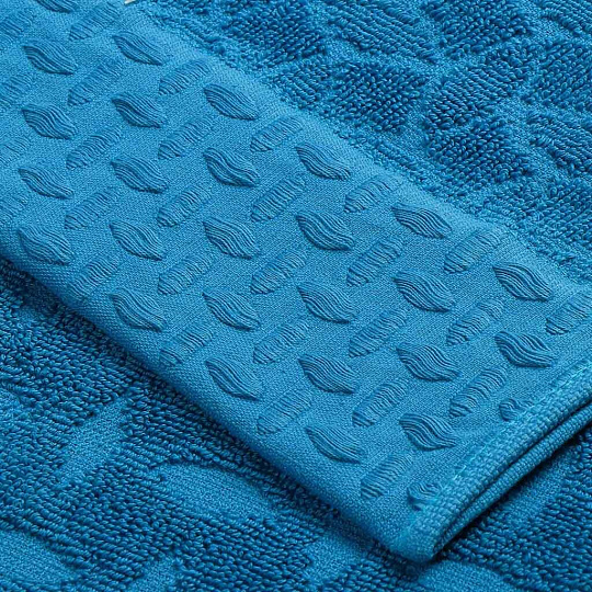 Полотенце банное 50х90 см, 100% хлопок, 500 г/м2, Lidya Jacquard, Anilsan, темно-голубое, Турция, 44515090