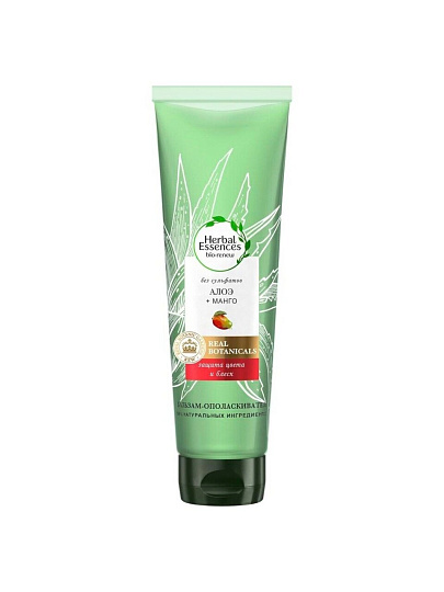 Бальзам-ополаскиватель для сухих и поврежденных волос, Herbal Essences, Алоэ и манго, 275 мл