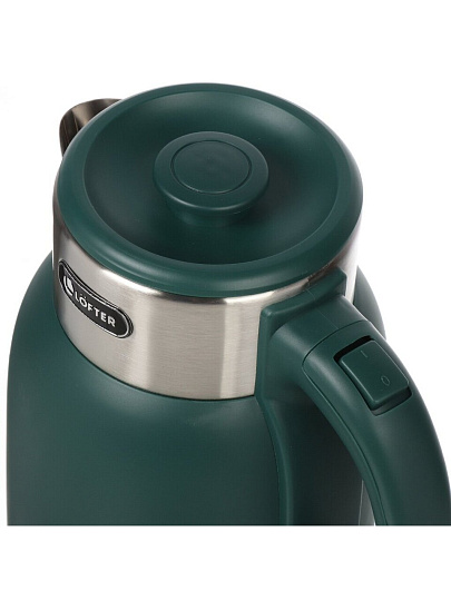 Чайник электрический Lofter, CX-K224-18G, зеленый, 1.6 л, 1500 Вт, скрытый нагревательный элемент, пластик