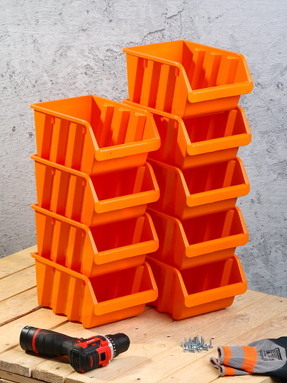 Ящик для метизов, 24.5х17х12.5 см, пластик, Bartex, набор 9 шт