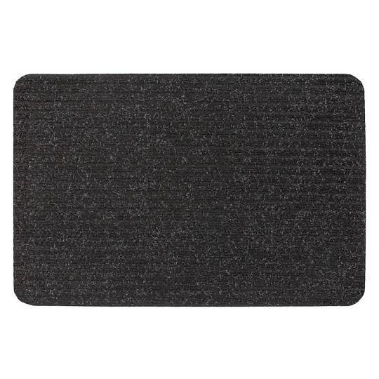 Коврик грязезащитный, 40х60 см, прямоугольный, резина, с ковролином, черный, Soft, ComeForte, XTS-1001