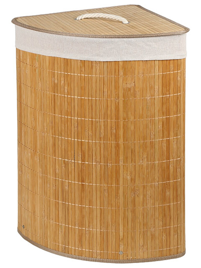 Корзина 35х35х60 см, угловая, плетеная, с крышкой, Y4-9640