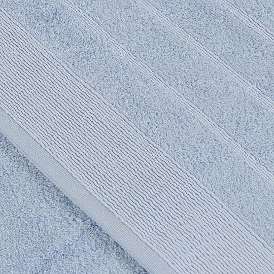 Полотенце банное 70х140 см, 100% хлопок, 600 г/м2, Бархатное, Bella Carine, голубое, Турция, FT-4-70-1898