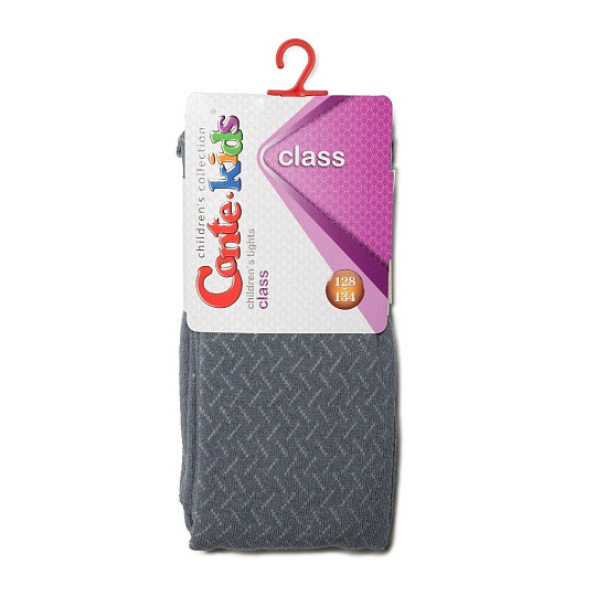Колготки детские для девочки, Conte-kids, Class, 300, серые, р. 20, 128-134 см, 7С-31СП