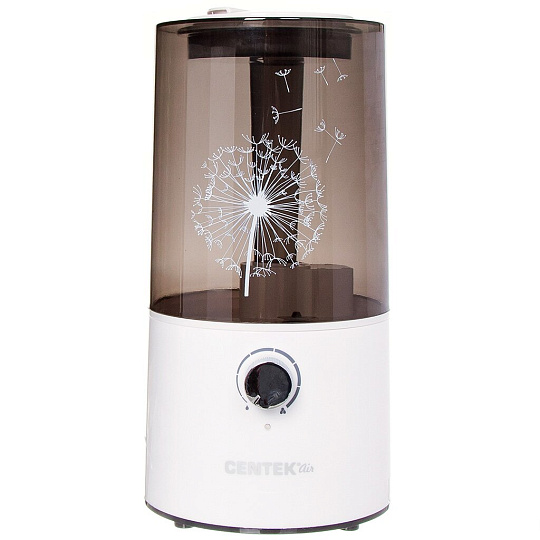 Увлажнитель воздуха Centek, 2.5 л, 30 м2, ультразвуковой, 25 Вт, 8.5ч работы, расход воды 300 мл/ч, CT-5101