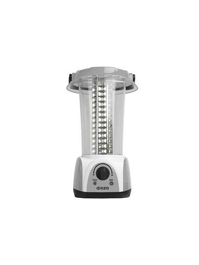 Фонарь кемпинговый, встроенный аккумулятор, ФАZА, AccuF5-L84-gy, зарядка от сети 220 В, ABS-пластик, серый, 5034372