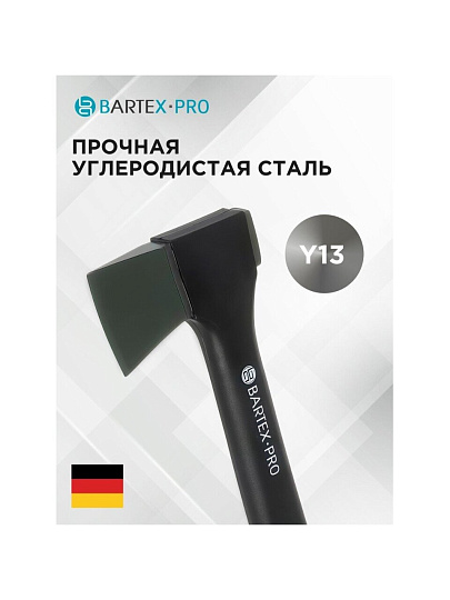 Топор Bartex, универсальный, фиберглассовый, обрезиненная, 0.64 кг, 365 мм