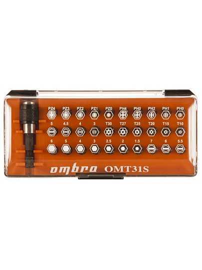 Набор бит Ombra, 31 шт, плотный бокс