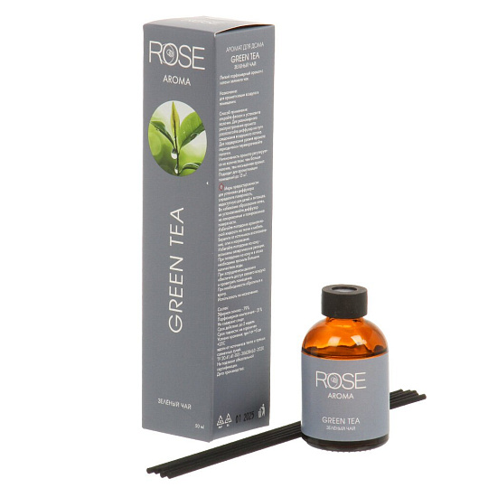 Аромадиффузор Rose Aroma, 50 мл, GREEN TEA, R310611