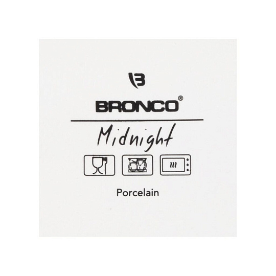 Форма для запекания фарфор, 16.5х33.5х7 см, прямая, с ручками, Bronco, Midnight, 62-127