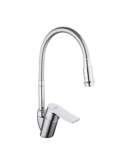 Смеситель для кухни, Frud, гибкий излив, с картриджем, хром, R43101