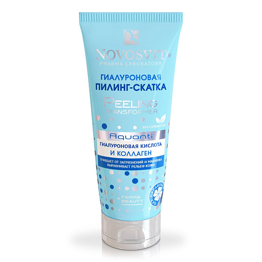 Пилинг-скатка для лица Novosvit, Aquanti, 100 мл, гиалуроновая кислота и коллаген