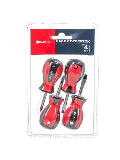 Набор отверток 4 предмета, Bartex, SL6x38, SL5x38, PH2x38, PH1x38